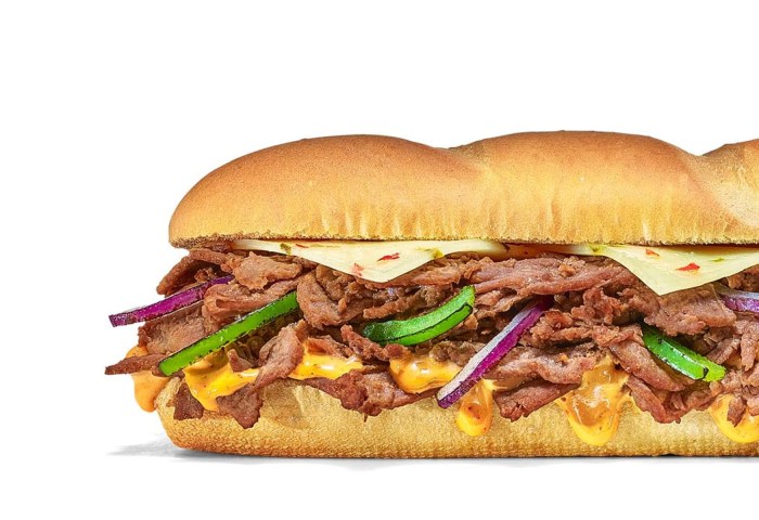 Subway steak and cheese nutrition