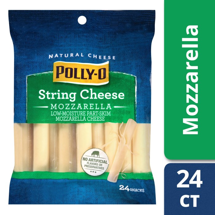 Polly-o string cheese nutrition label