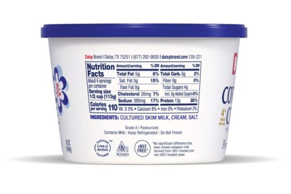 Darigold cottage cheese nutrition