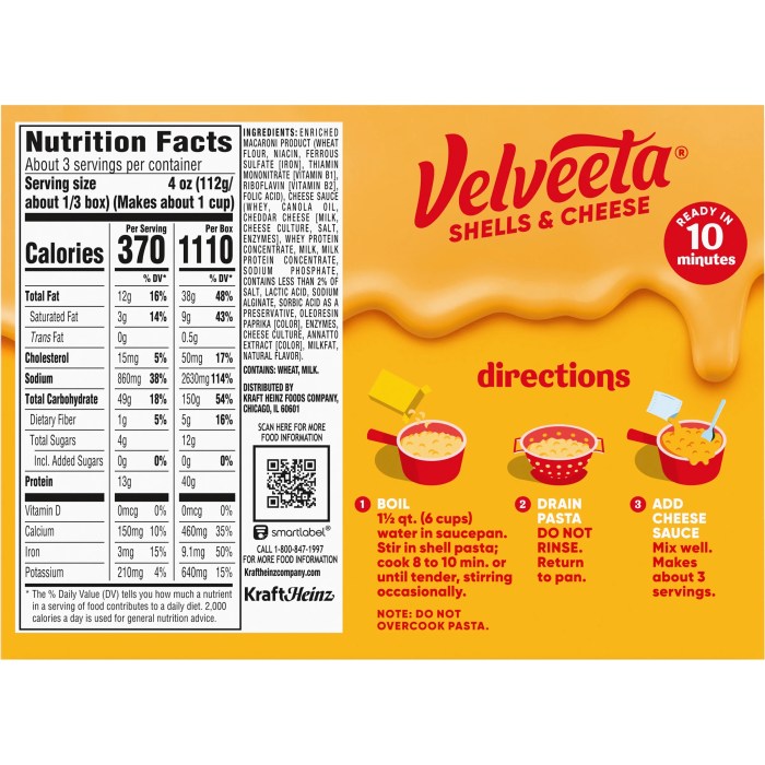 Velveeta cheese shells hover