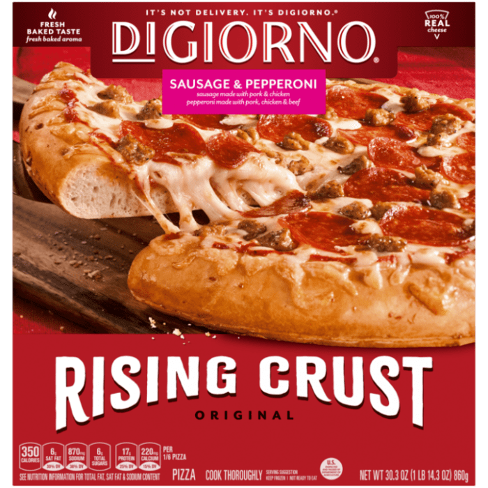 Digiorno cheese pizza nutrition facts