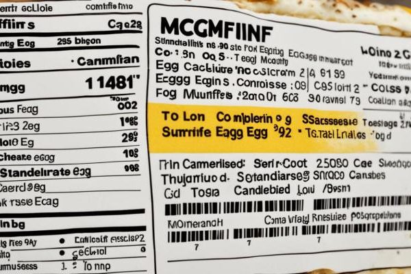 Egg mcmuffin no cheese nutrition