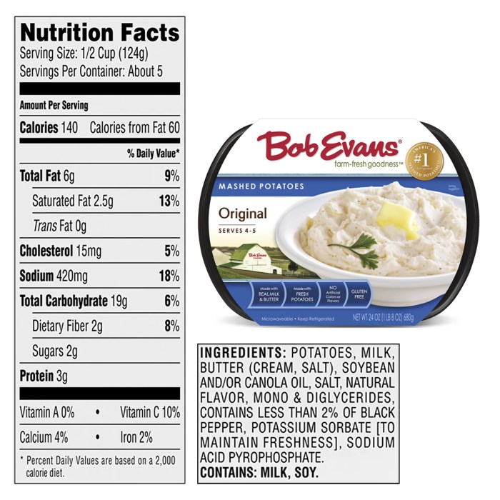 Bob evans mac n cheese nutrition