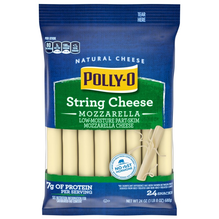 Polly string mozzarella cheese