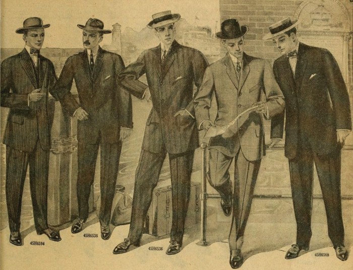 Men's fashion in 1912