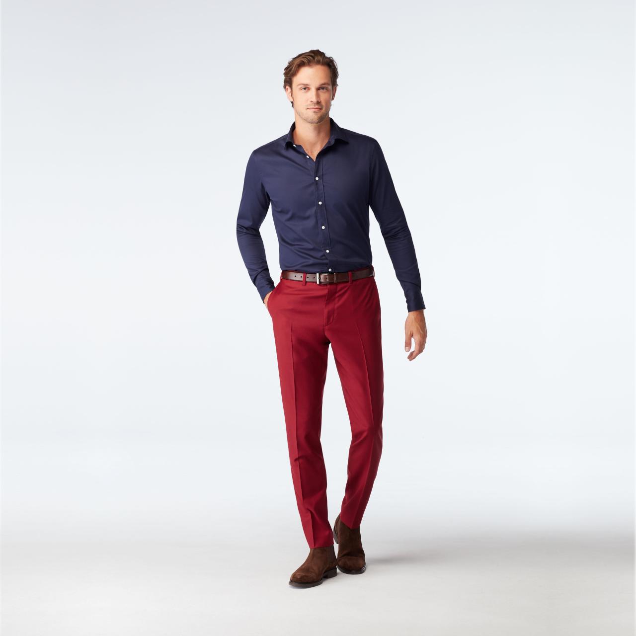 Red pants mens fashion