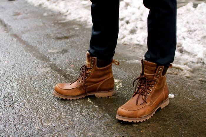 Mens leather boots fashion